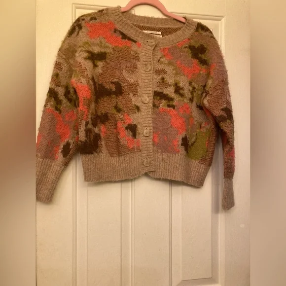 Anthropologie Multicolor Button-Up Cardigan, size small, cozy and comfy - Picture 2 of 9